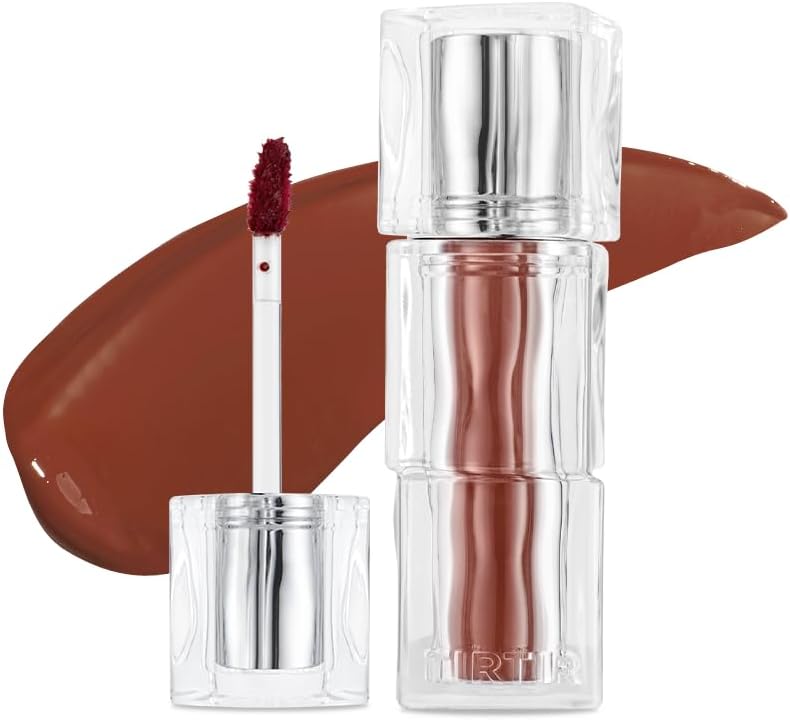 TIRTIR [*Mini Size Waterism Tinted Lip Gloss #06 Honey Nut, 0.06 Fl Oz – Kiss Ready Lipgloss, 12H Long Lasting Non Sticky Natural Tinted Glow Korean Multiuse Cheek and Lip Tint for Women gift