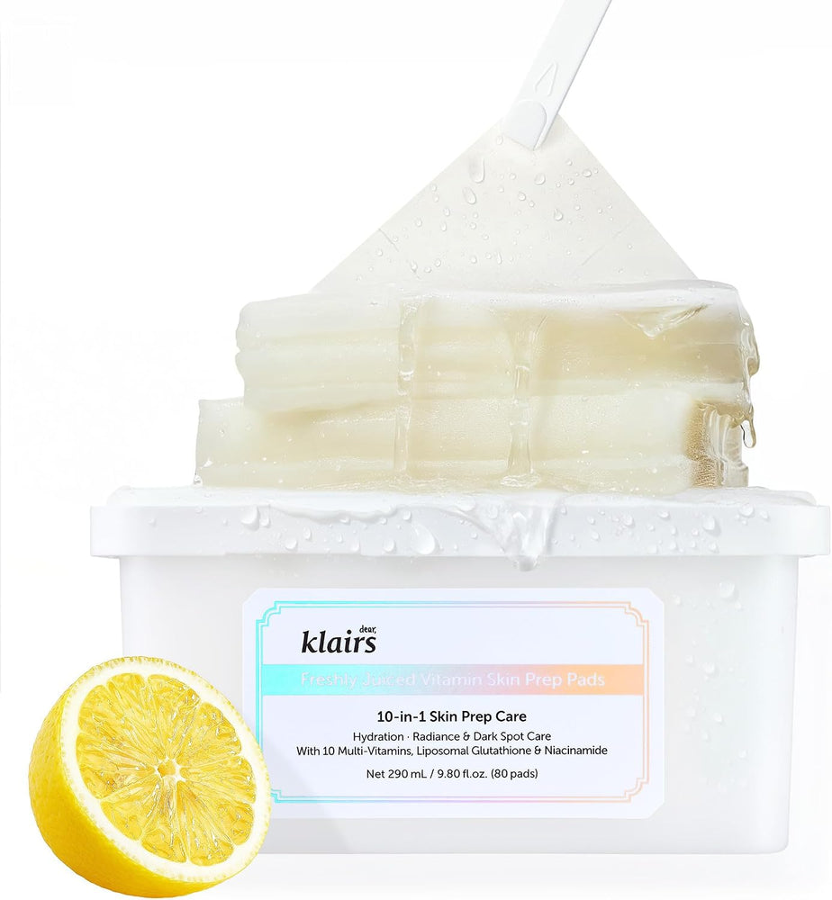 DearKlairs Vitamin C Toner Pads Korean Brightening Exfoliating, 80 Count