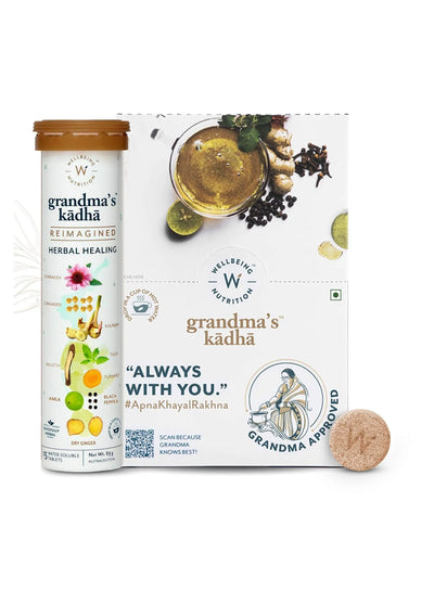 Wellbeing Nutritions Pack of 6 Grandma's Kadha15 Tablets
