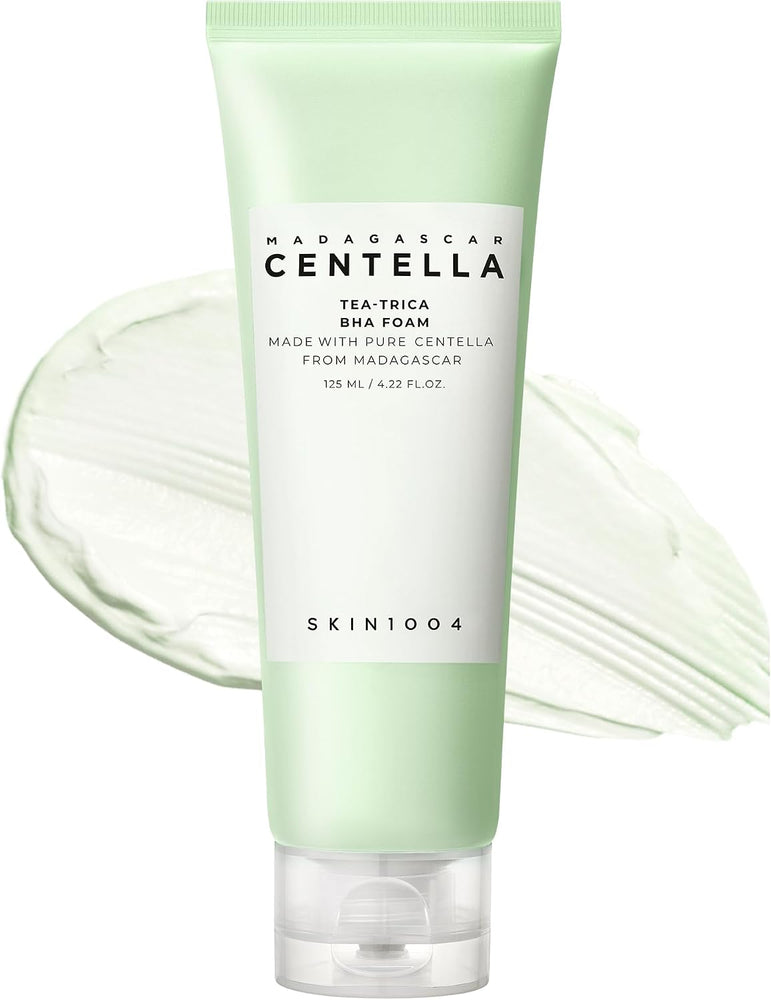 SKIN1004 Madagascar Centella Tea-Trica BHA Foam 4.22 fl.oz(125ml) | Professional Cleansing Care | Relief to Acne-prone Skin