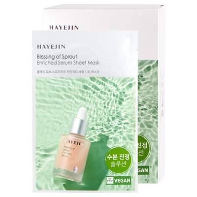 Hayejin Blessing of Sprout Enriched Serum Sheet Mask - Hydrating & Nourishing Single Use Mask