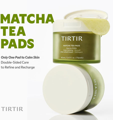 TIRTIR Matcha PDRN Toner Pad | Double-Sided Pad for Refine and Hydration, 10,000ppm Vegan PDRN & 2% Niacinamide, Instant Redness Relief, Daily Calm Soothing Exfoliator, 70 Pads (Pack of 1) - Image 3