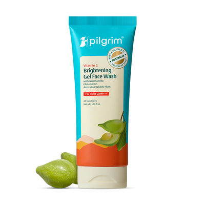Pilgrim Australian Vitamin C Gel Face Wash for for dry radiant glowing skin with Kakadu Plum and Lime Pearl-Women & Men-100 ml
