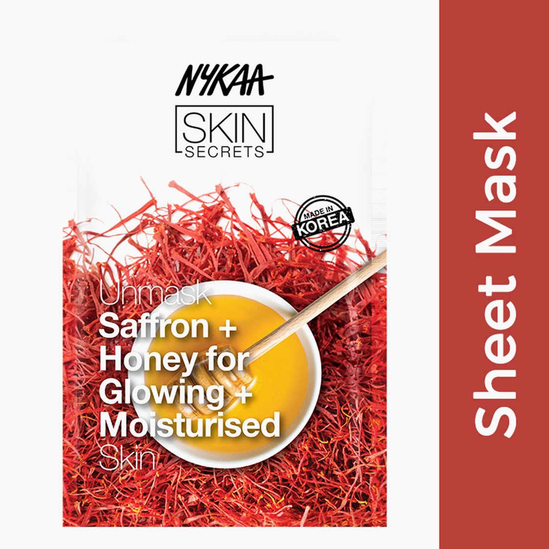 Nykaa Saffron & Honey Sheet Mask - Revitalising Masks & Exfoliators