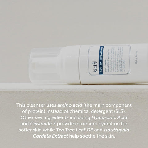 Dear Klairs Rich Moist Foaming Cleanser 100 ml - Image 2