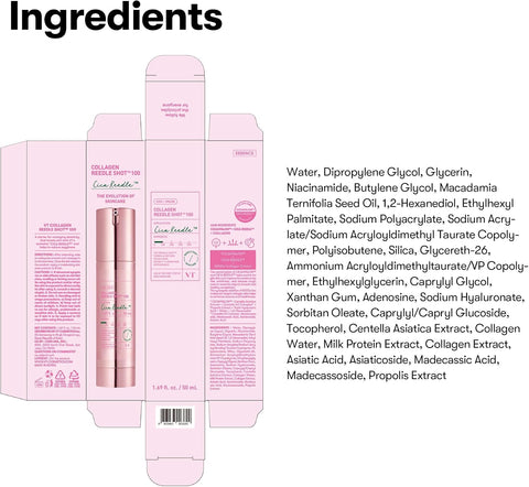 VT COSMETICS Pink Reedle Shot 100, Collagen Microneedling Serum, Firming & Elasticity, 500Da Collaagen Extract, Soft & Glass Skin, Pink Collaagen Serum, Korean Skin Booster 1.69Fl Oz(50ml) - Image 8