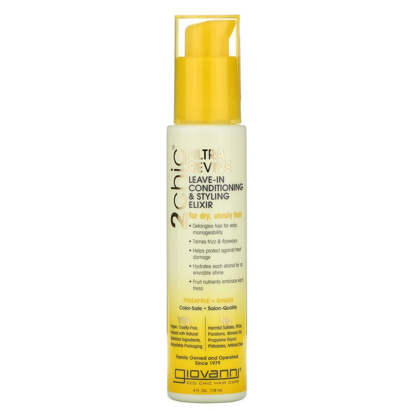 Giovanni 2Chic Ultra-Revive Leave-In Conditioning & Styling Elixir, 4 Oz.