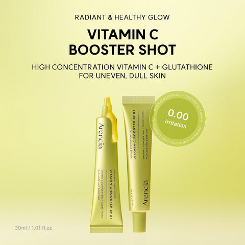Arencia Vitamin C Booster Shot Serum with Glutathione, Niacinamide and Vitamin E for Dark Spot Care, Fine Lines & Wrinkles, Glass Skin, Korean Skincare 30ml/1.01 fl.oz - Image 2