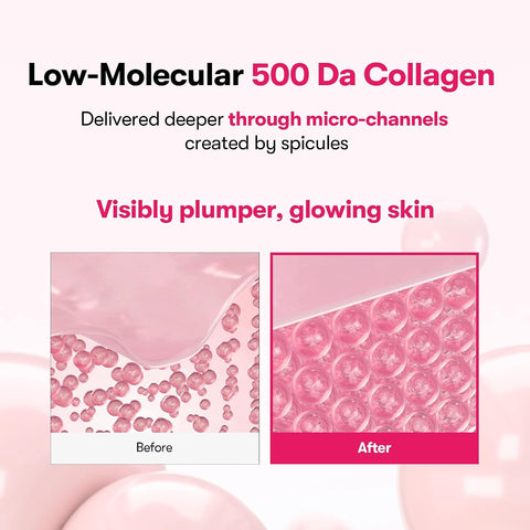 VT COSMETICS Pink Reedle Shot 100, Collagen Microneedling Serum, Firming & Elasticity, 500Da Collaagen Extract, Soft & Glass Skin, Pink Collaagen Serum, Korean Skin Booster 1.69Fl Oz(50ml) - Image 5