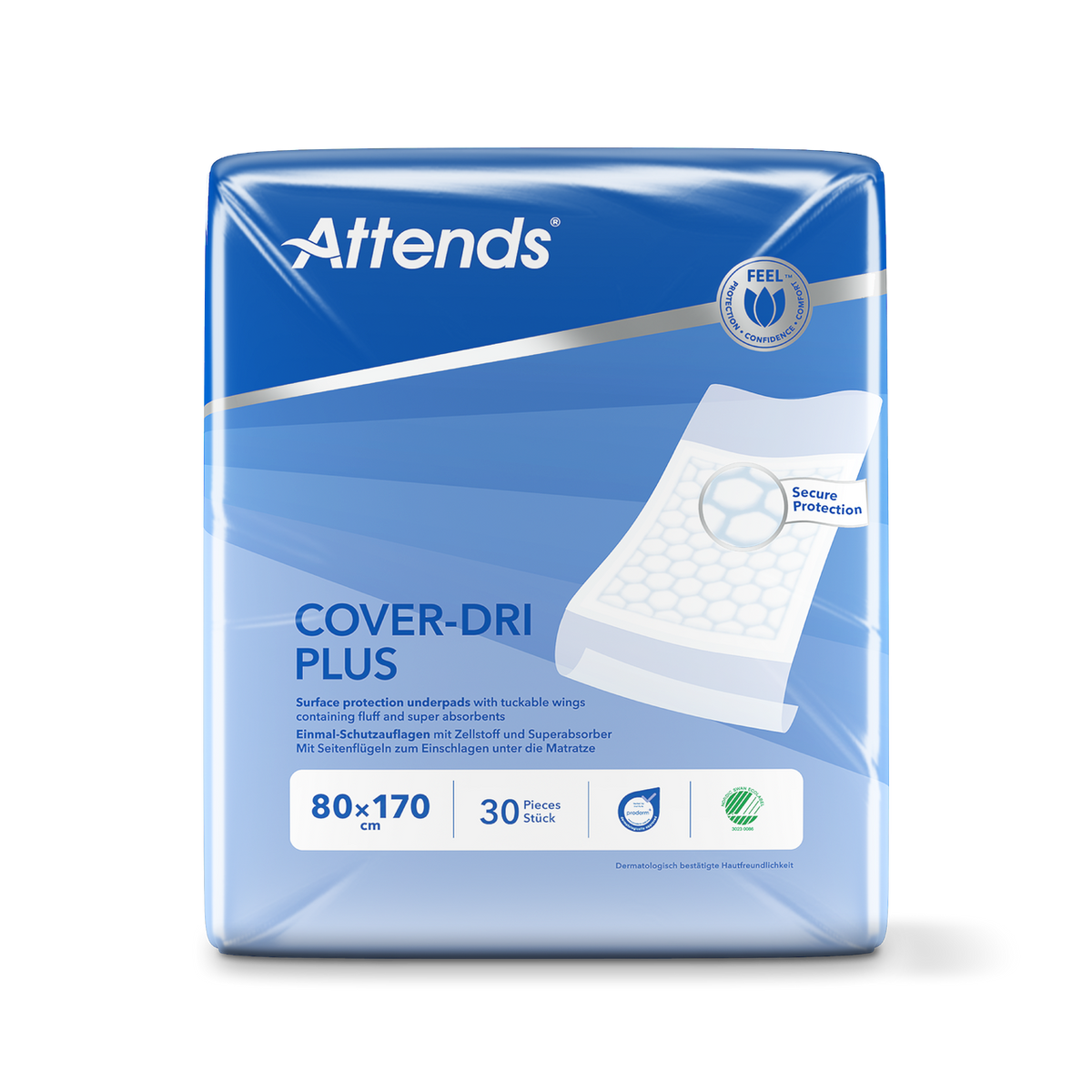 Attends Cover-Dri Plus - Absorbent Pads, 80x170 cm - Image 2