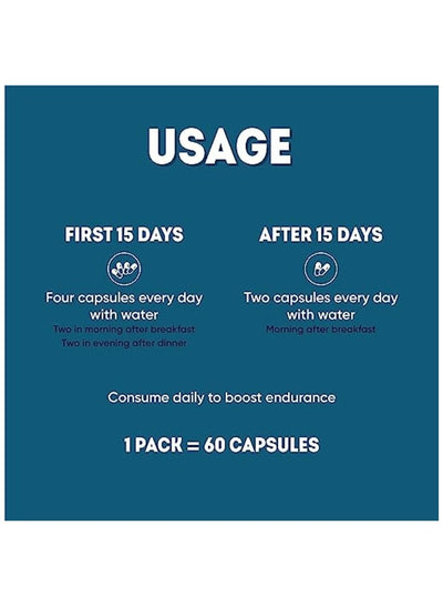 Aadar Endure Capsule - Herbal Formula with Shilajit & Gokhru, 60 Capsules - Image 4