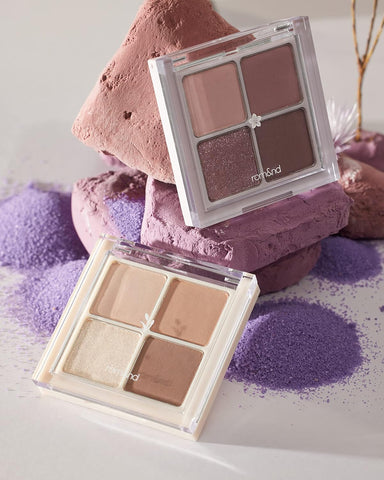 rom&nd Better Than Eyes N Series (N01 Dry Willow Flower) Korean Eye Shadow Mini Palette 4 Essential basic Shades - Image 6