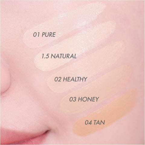 AMUSE SEOUL Dew Power Vegan Cushion Foundation Refill (01 PURE REFILL) - Semi Glow, Full Coverage, Dewy Finish, Long Lasting, Lightweight, Smooth Radiant Skin, Vegan, Korean Beauty Makeup - Image 7