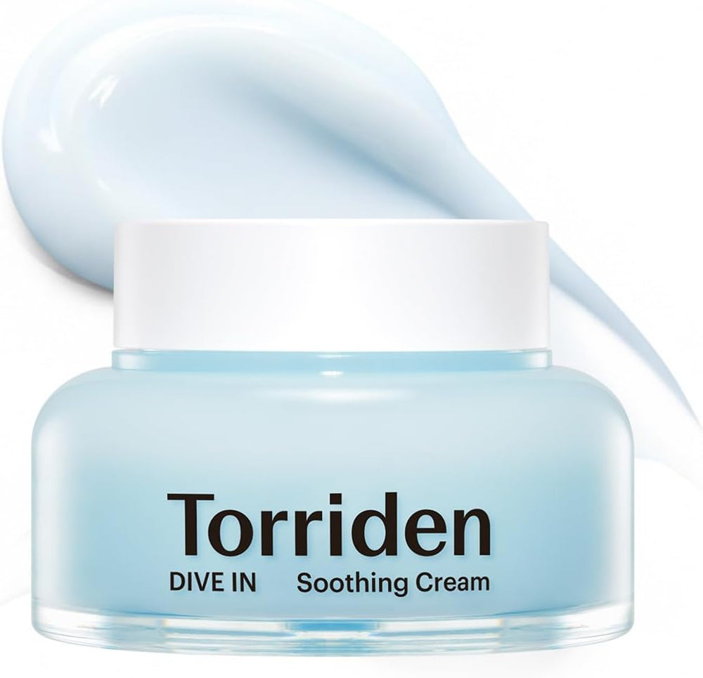 TORRIDEN DIVE-IN Low-Molecular Hyaluronic acid Soothing Cream 3.38 fl oz | Facial Moisturizer Gel for Sensitive, Dry Skin | Fragrance-free, Alcohol-free, No Colorants | Vegan, Clean, Cruelty-Free