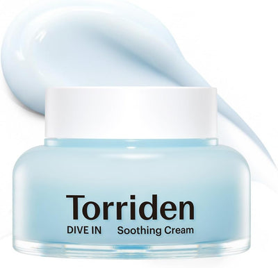 TORRIDEN DIVE-IN Low-Molecular Hyaluronic acid Soothing Cream 3.38 fl oz | Facial Moisturizer Gel for Sensitive, Dry Skin | Fragrance-free, Alcohol-free, No Colorants | Vegan, Clean, Cruelty-Free