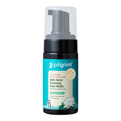 Pilgrim Korean 1.5% Salicylic(Bha) & 2% Glycolic Acid(Aha) Foaming Face Wash 120 Ml