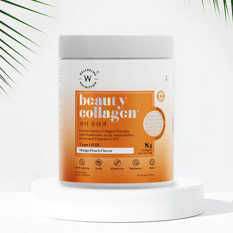 Wellbeing nutrition Beauty Japanese Marine Collagen Peptides, 250 gms with KUWA Bottle