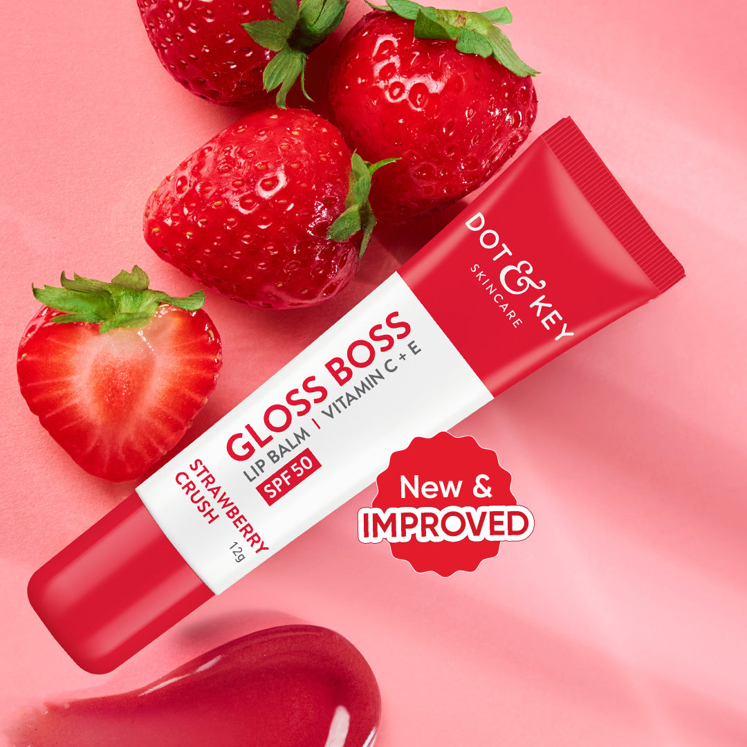 Dot & Key Gloss Boss Lip Balm Vitamin C+E SPF 30 - Strawberry Crush, 12g