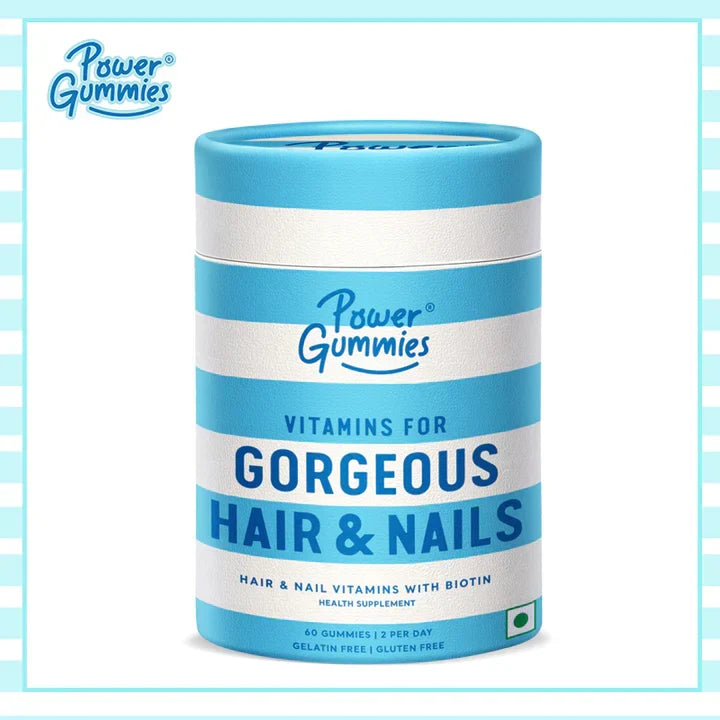 Power Gummies Hair & Nails Vitamin Gummies - Beauty Supplements, 60 Gummies