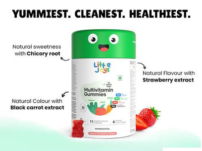 Little Joys Multivitamin Gummies 7+ - Strawberry Flavour, 30 Gummies