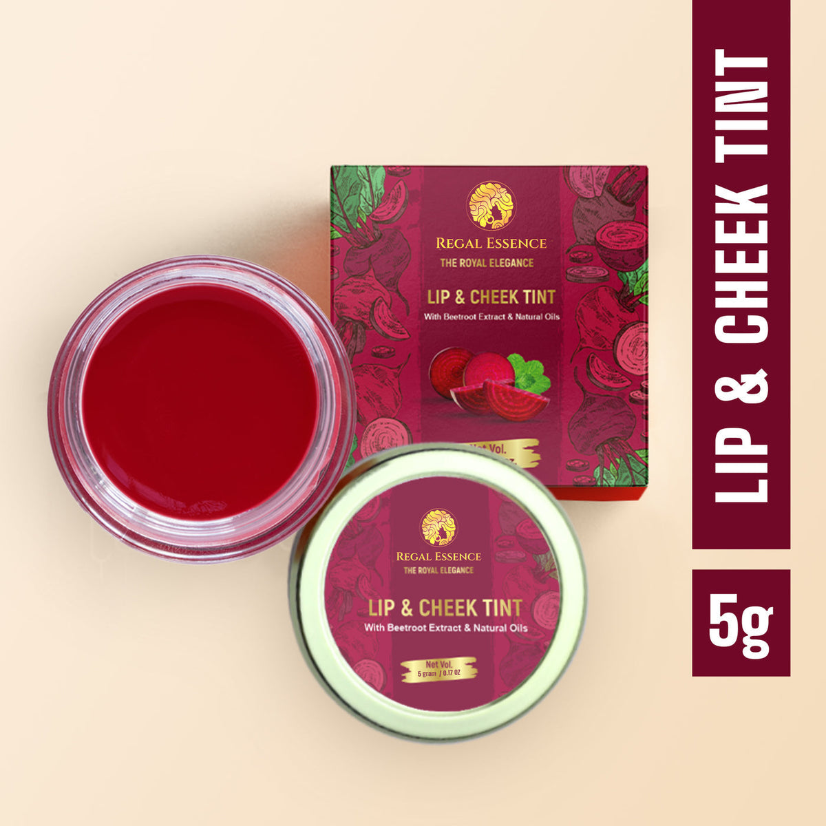 Vedapure Regal Essence Beetroot Matte Lip Tint Red, 5GM