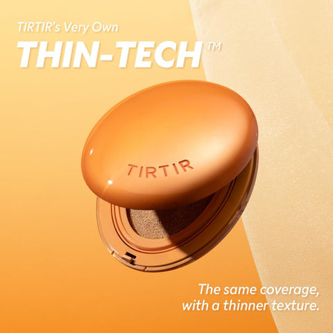 TIRTIR Mask Fit Ai Filter Cushion Foundation | AI-Like Semi-Matte Finish - Up to 72-Hour Medium to Full Coverage Korean BB Cushion Make up Beauty, #25N Mocha, 0.63 Fl Oz - Image 5