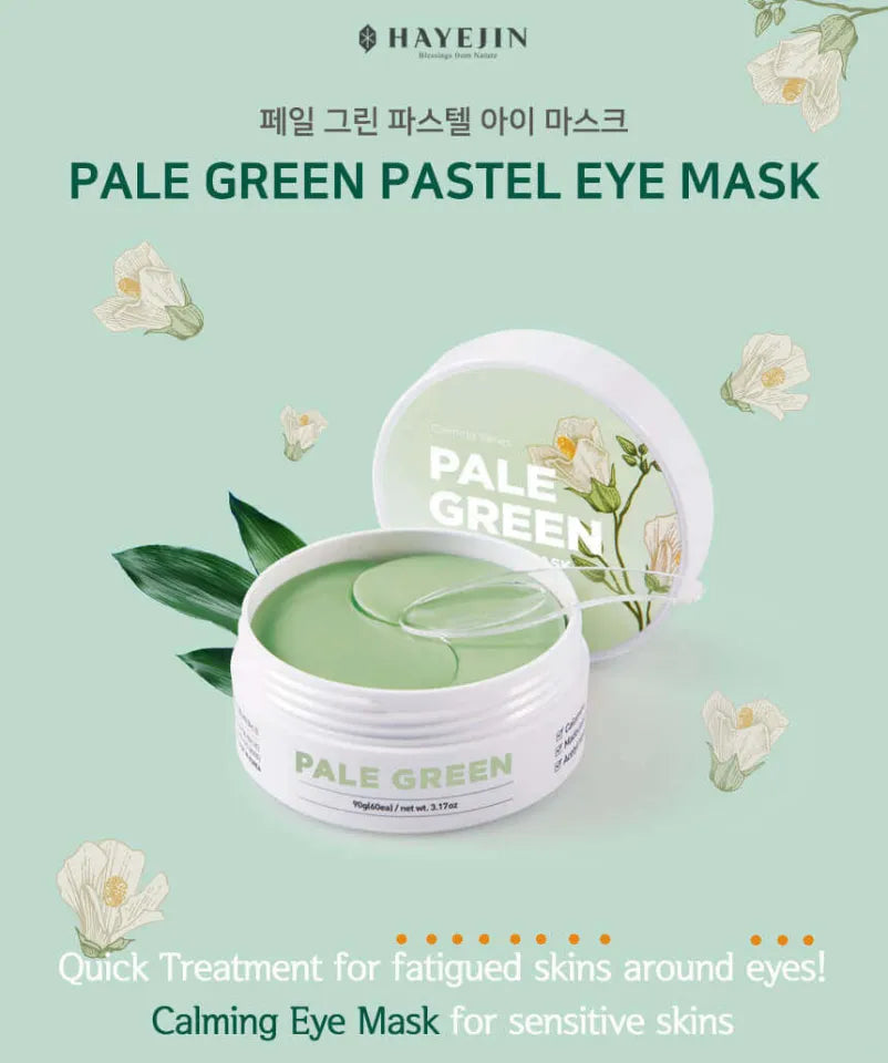 Hayejin Pale Green Pastel Eye Mask - Hydrating Mask & Exfoliator, 90g - Image 7
