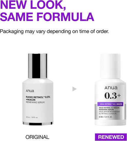 ANUA Retinol 0.3 Niacin Renewing Serum, For Anti-Aging with Hydration, Textured & Glass skin, 5% Niacinamide, Retinol For Face, Gentle for Beginner, Korean Skin Care, 30ml /1.01 fl.oz. - Image 2