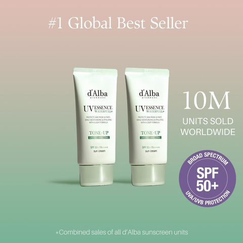 d'Alba Clean Tea Tree Liposome Tone-Up Sun Cream Tone Correction & Brightening in One, Lightweight Silky Finish, SPF50+ UV Protection, with Tea Tree & White Truffle for Redness & Dull Skin 50ml - Image 2