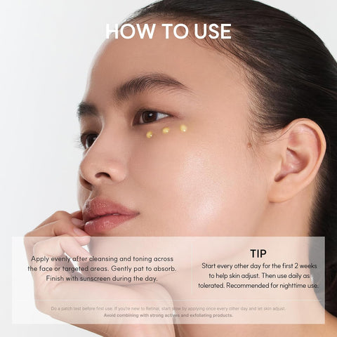 Arencia Retinal Booster Shot Serum, Firming Advanced Night Serum with Caffeine and Ectoin for Mature Skin, Pore Minimizing, WFine Lines & Wrinkles, Korean Skincare 30ml/1.01 fl.oz - Image 8