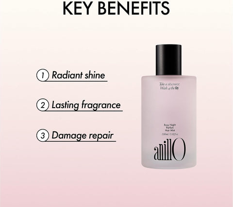 Rosy Night Vegan Hair Perfume Long-Lasting Floral Musky Scented with Damask Rose Extract, Rosehip Oil, Peptide Complex for All Hair Type, Free of Silicone & Parabens 100ml / 3.38 fl. Oz - Image 4