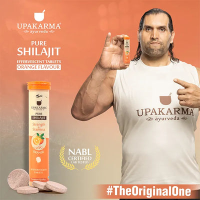 Upakarma Shilajit Orange Flavour Effervescent Tablets - Herbal & Ayurvedic, 20 Count - Image 2
