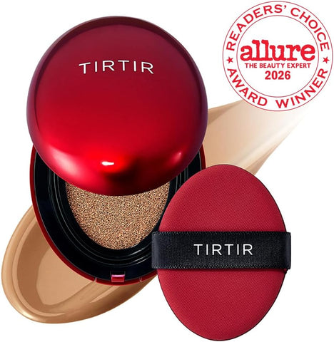 TIRTIR Mask Fit Red Cushion Foundation | Japan's No.1 Choice for Glass skin, Long-Lasting, Lightweight, Buildable Coverage, Semi-Matte (34N Pecan, 18g (Pack of 1)) - Image 2