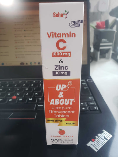 Seha Up & About Vitamin C 1000 Mg + Zinc 10 Mg Tablets 20