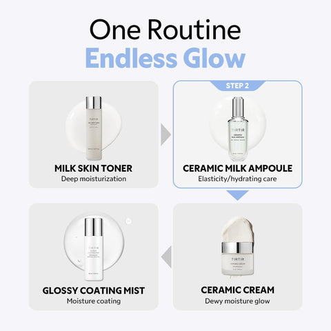 TIRTIR Ceramic Milk Ampoule (1.35 Fl Oz), 40ml (3 in 1 Skin care Triple Cream Formula) - Image 7