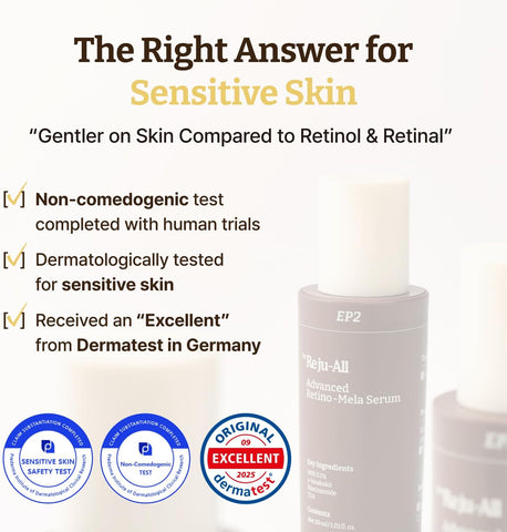 Dr.Reju-All Advanced Retino-Mela Serum – HPR Retinol Serum for Face – Anti-Aging, Pore Minimizer, Next-Gen Korean Skin care – Gentle & Beginner-Friendly – With Niacinamide 10% and TXA 4% – 30ml - Image 6