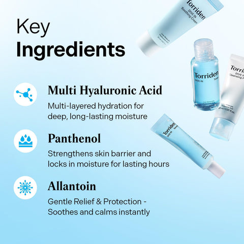 Torriden Dive-in Hyaluronic Acid Trial Kit - Face Skin Care Set - Cleansing, Toning, Hydrating & Soothing - Unisex - All Skin Types - Image 4