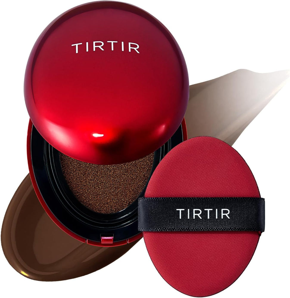 TIRTIR Mask Fit Red Cushion Foundation | Japan's No.1 Choice for Glass skin, Long-Lasting, Lightweight, Buildable Coverage, Semi-Matte (51N Fudge, 18g (Pack of 1))