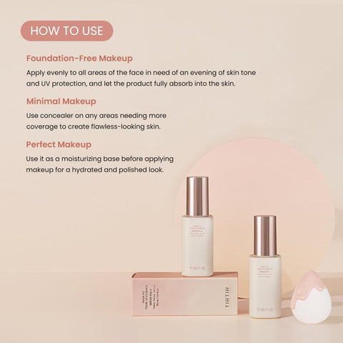 TIRTIR Mask Fit Tone Up Essence | Tinted Moisturizer, All-in-one base, Glass skin look, Deep Hydration, Long-lasting, Natural Coverage, Lightweight, Make-up free look, 1.01 fl.oz. (Beige) - Image 3
