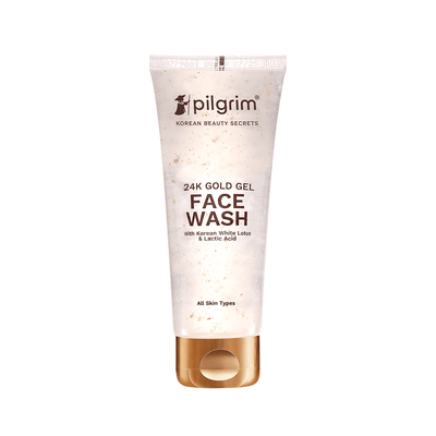 Pilgrim 24k Gold Gel Facewash with Korean White Lotus & Lactic Acid 80ml
