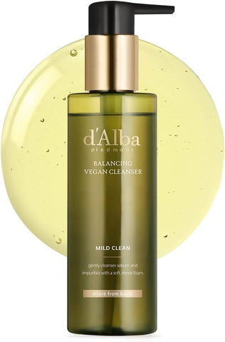 D'Alba Piedmont Italian White Truffle Mild Skin Balancing Vegan Cleanser, Hydrating And Calming Ph Cleanser With Truffles For Sensitive Skin, Non-Tightening Gentle Formula