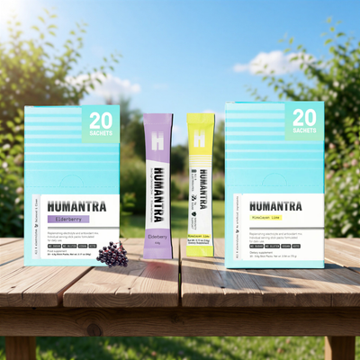 هيومانترا إلكتروليت بنكهة البلسان الأسود 90 غ وهيومانترا إلكتروليت بنكهة الليمون الهيمالايا 72 غ