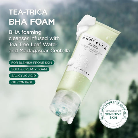 SKIN1004 Madagascar Centella Tea-Trica BHA Foam 4.22 fl.oz(125ml) | Professional Cleansing Care | Relief to Acne-prone Skin - Image 2