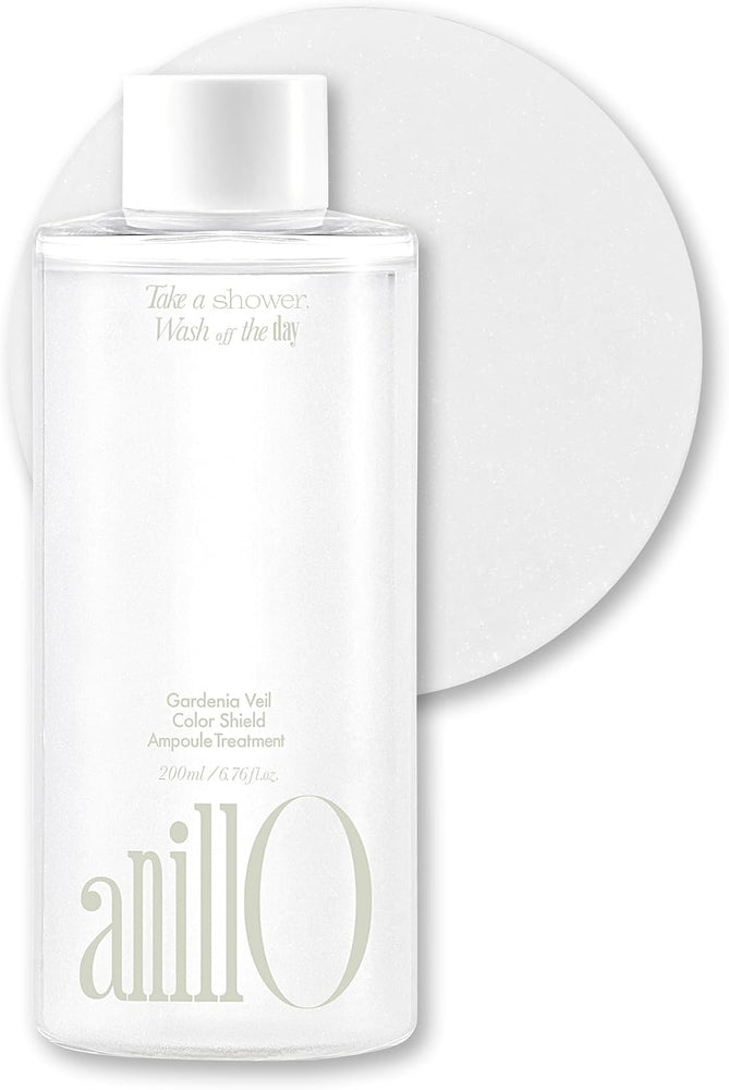 ANILLO Gardenia Veil Color Shield Ampoule Treatment – Shine-Boosting Hair Mask for Color-Treated Hair – Protein & Amino Acid Complex, Daily Use, Silicone-Free, 200 ml / 6.76 fl oz