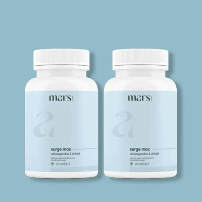 GHC Mars Surge Max Ashwagandha and Shilajit Capsules, Pack of 2 - 60 Caps Each