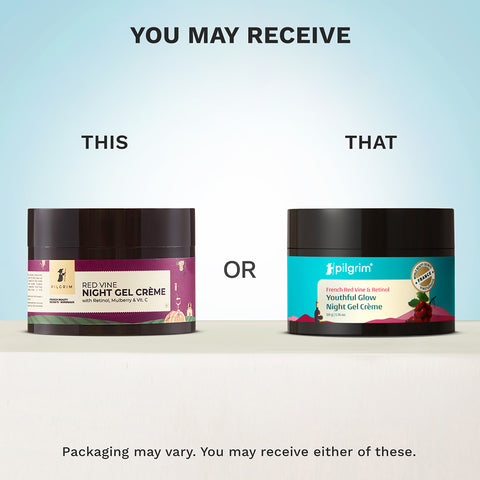 Pilgrim French Red Vine & Retinol Youthful Glow Night Gel Creme- 50g