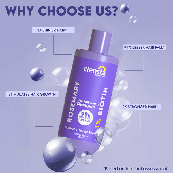 Clensta Rosemary Hair Fall Control Shampoo - 250ml - Image 3