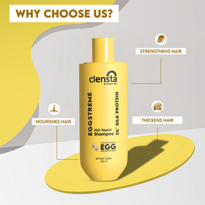 Clensta Eggstreme Repair Hair Shampoo - 250ml - Image 3