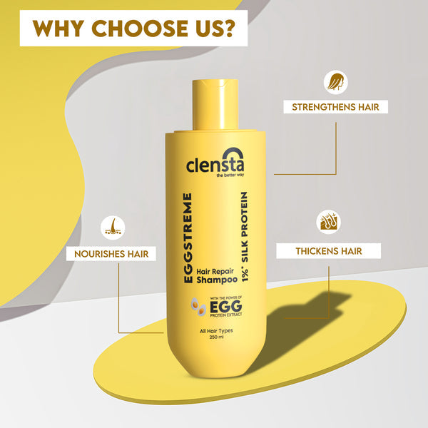 Clensta Eggstreme Repair Hair Shampoo - 250ml - Image 3