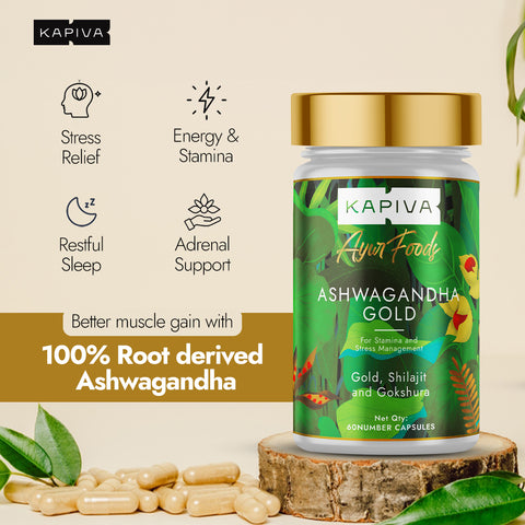 Kapiva Shilajit Gold 60 + Ashwagandha 60 + Moringa 60 Immunity Power Combo